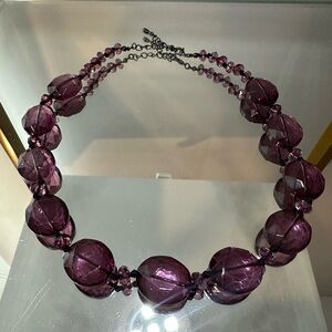 Elegant Purple Beaded Necklace
